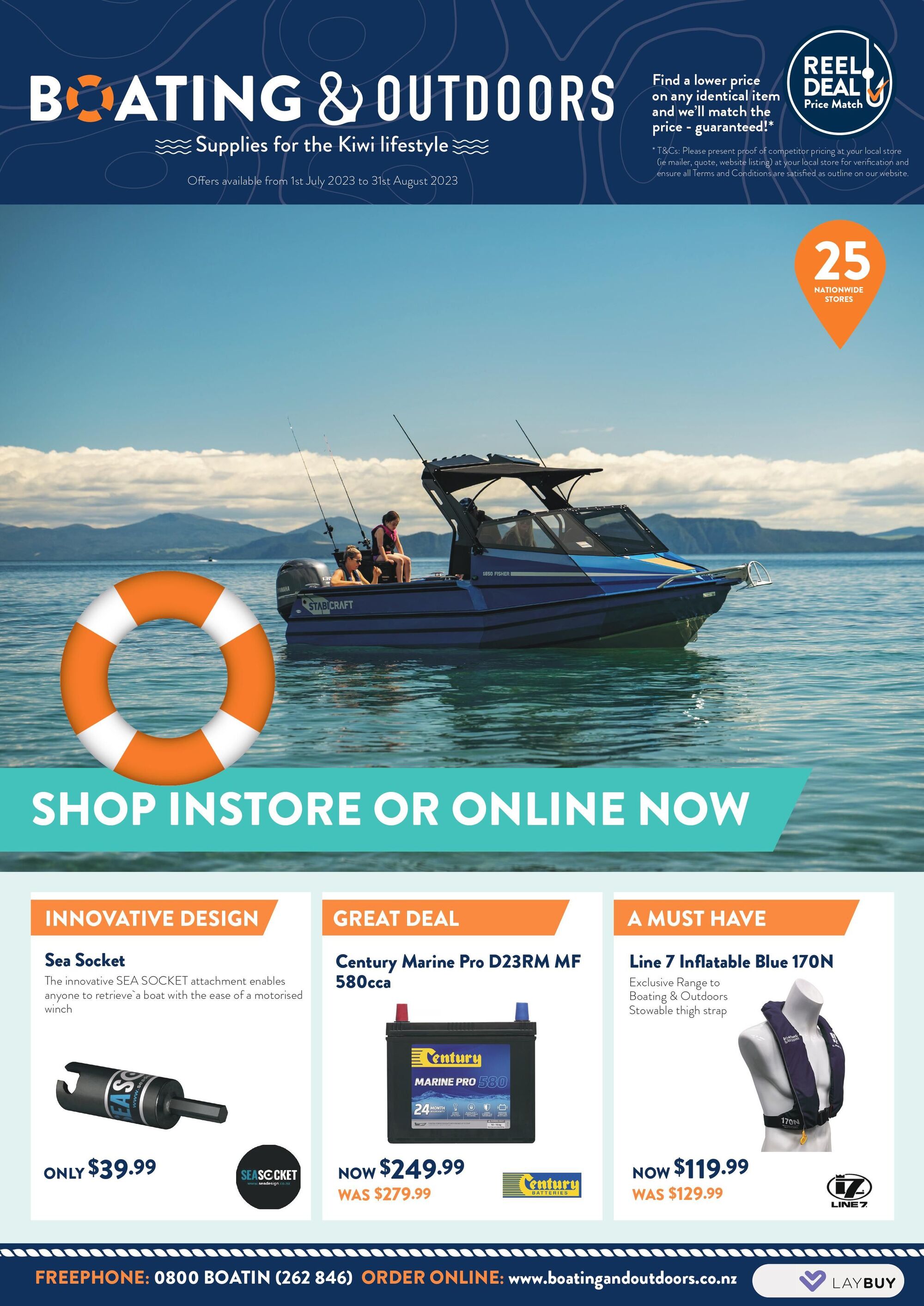 Flick through the latest Boating and Outdoors  Flyer 